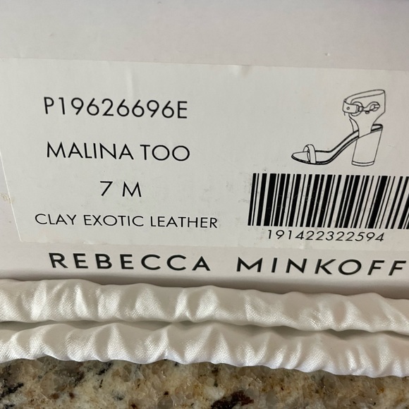 Rebecca Minkoff exotic leather heels. Color Clay, size 7. Never worn. - Picture 4 of 4